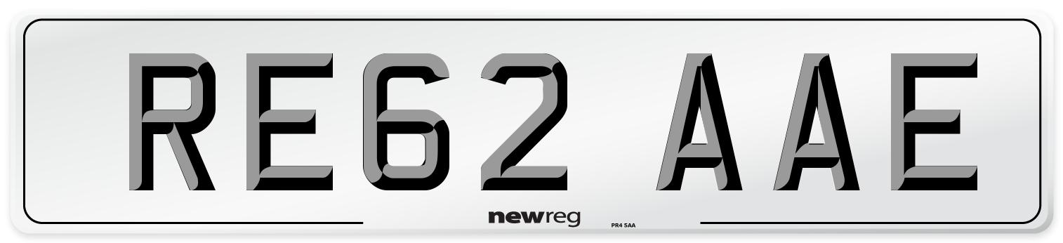RE62 AAE Number Plate from New Reg